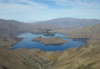 Lake Benmore where the Haldon and Ahuriri arms converge Lake Benmore