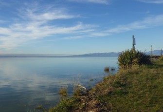 Te Waihora/Lake Ellesmere from Lakeside Domain lakeside